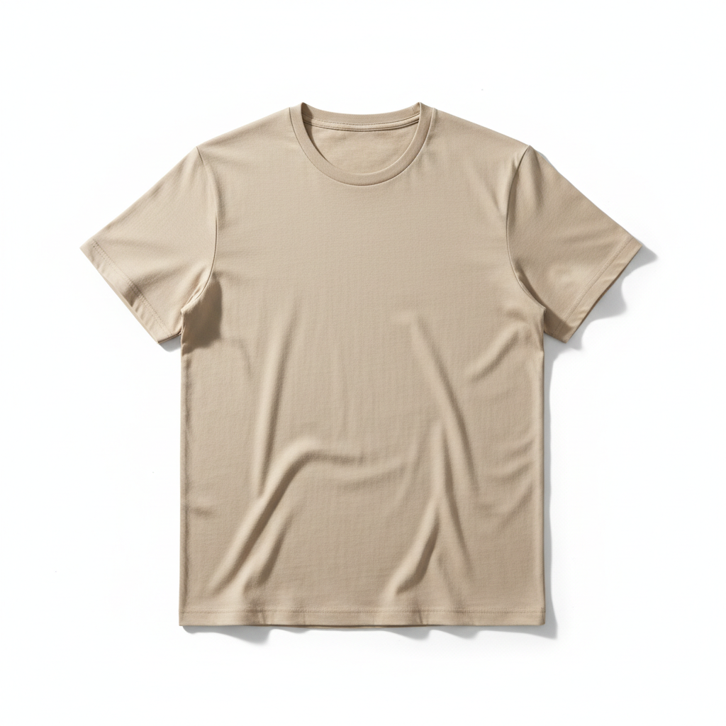 Classic Crew Neck Tee - Sand Beige